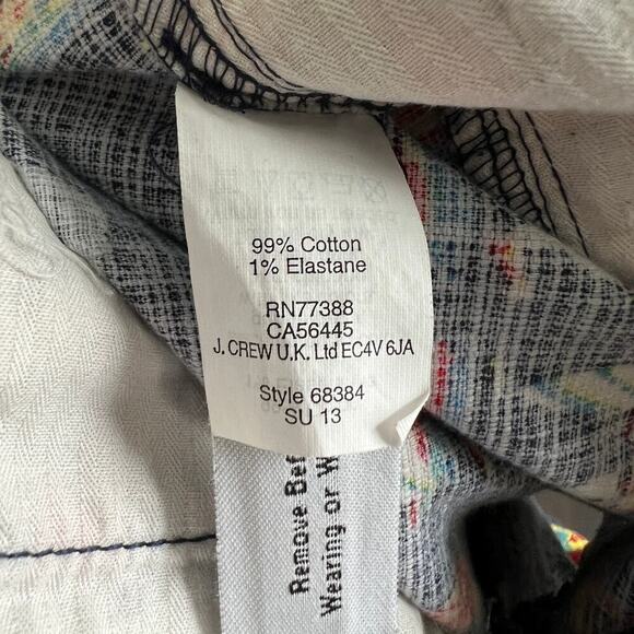 J. Crew Ratti Regatta Shorts Women's 0 Sailboat Print Mid Rise Cuffed Nautical - Picture 5 of 5